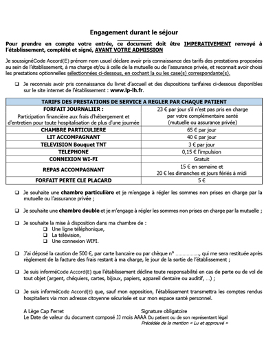 Dossier de Pré-admission au format PDF